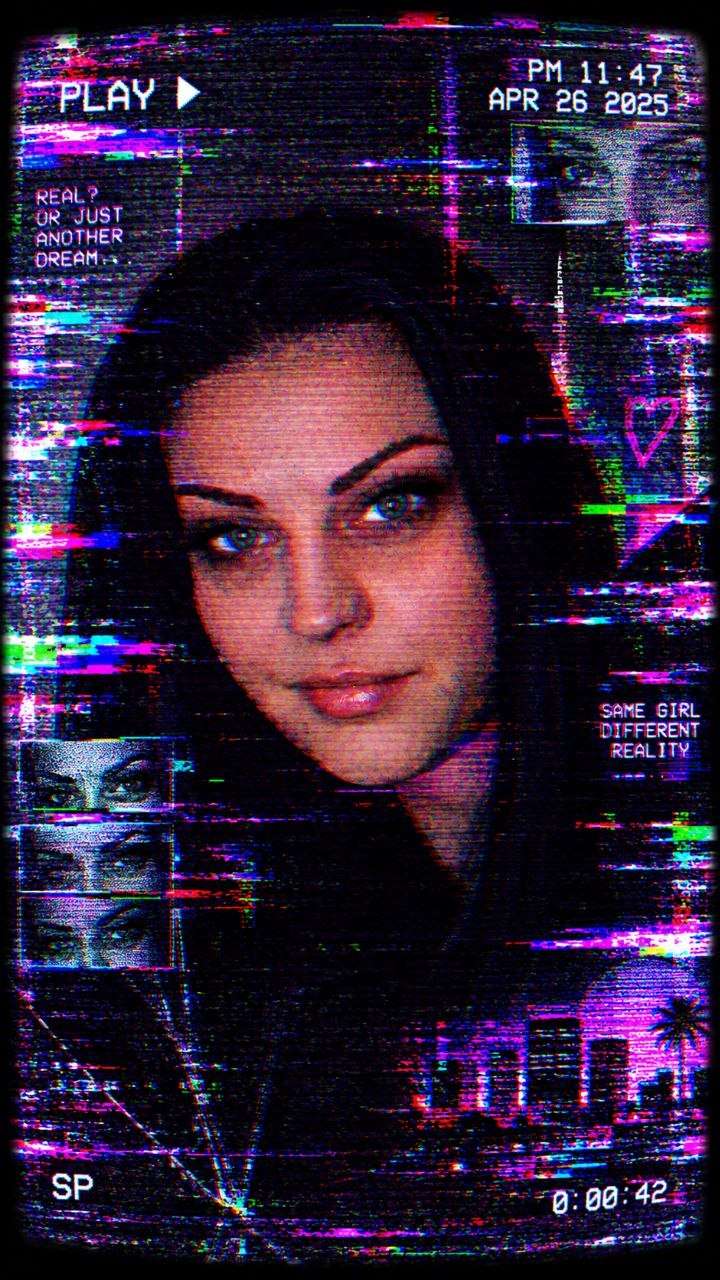 Captured in a distorted VHS frame!